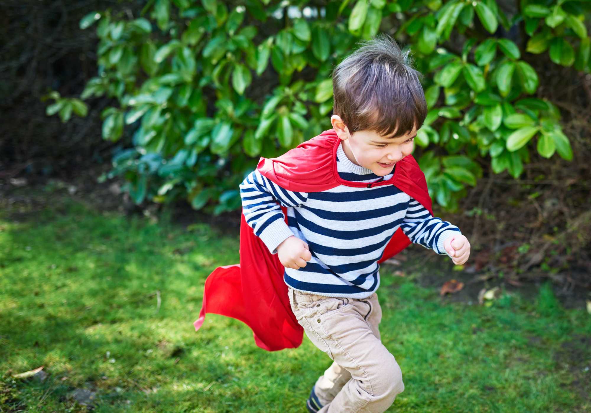 Child running in cape