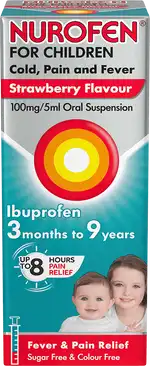 Nurofen for Children Pain & Fever 100mg/5ml Oral Suspension 100ml