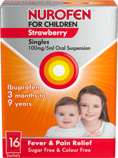 Nurofen for Children Strawberry Singles 5ml Sachets x16