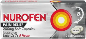 Nurofen Pain Relief 200mg 10 Soft Capsules