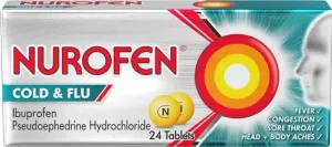 Nurofen Cold & Flu Relief 200mg/5mg 24 Tablets