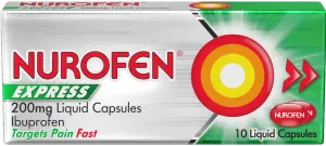 Nurofen Express 200mg Liquid 10 Capsules