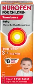 Nurofen for Children Baby 3+ months – Strawberry 100mg/5ml Oral Suspension