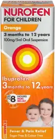 Nurofen for Children 3 months to 12 years – Orange 100mg/5ml Oral Suspension