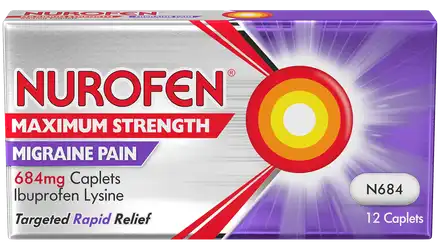 Nurofen Maximum Strength Migraine Pain 684mg Caplets