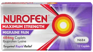 Nurofen Max Strength Migraine Pain 684mg Caplets