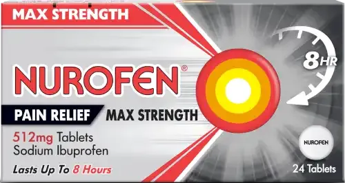 Nurofen Pain Relief Max Strength 512mg Tablets