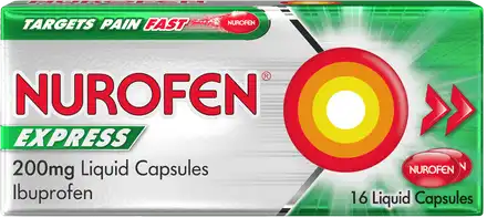 Nurofen Express Liquid 200mg Capsules